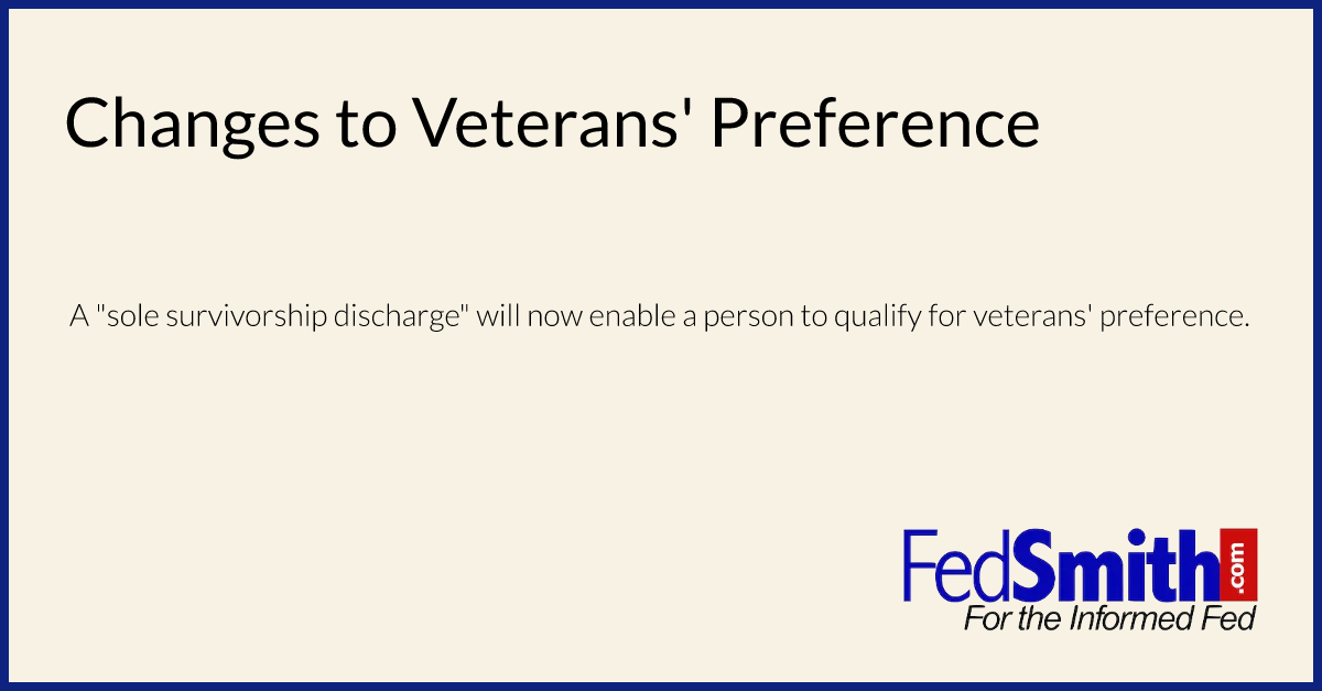 Changes To Veterans' Preference