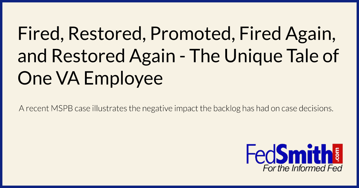 Fired, Restored, Promoted, Fired Again, And Restored Again - The Unique ...