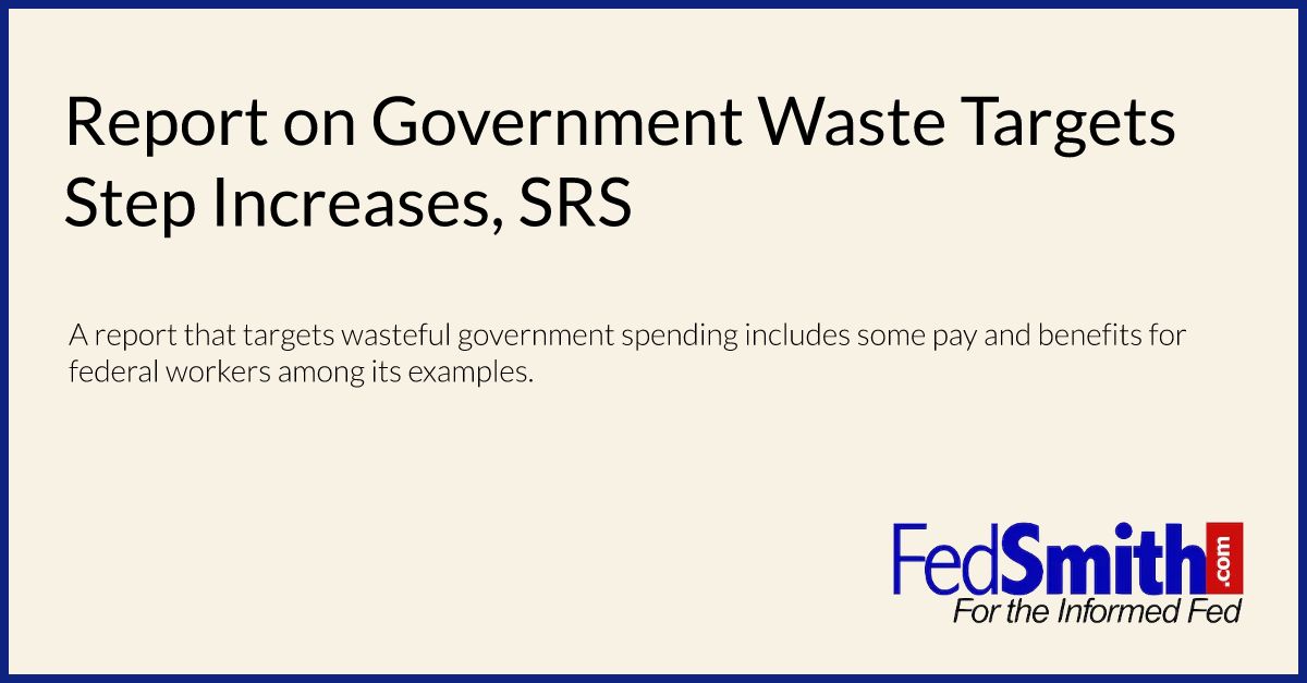 Report On Government Waste Targets Step Increases, SRS