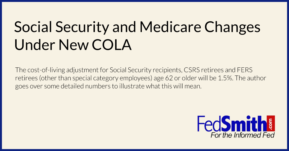 Social Security And Medicare Changes Under New COLA