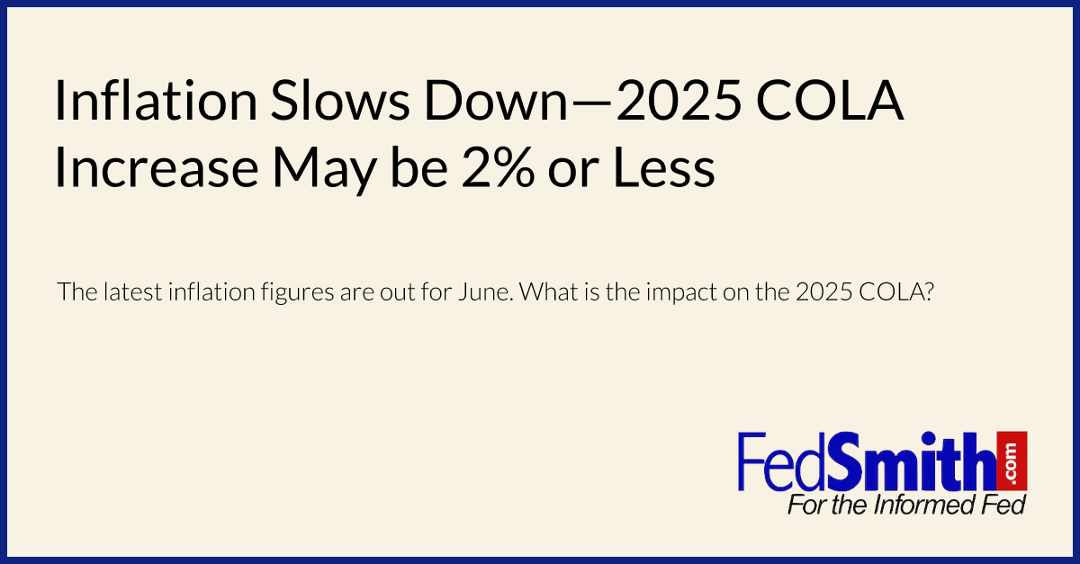 Inflation Slows Down—2025 COLA Increase May Be 2 Or Less