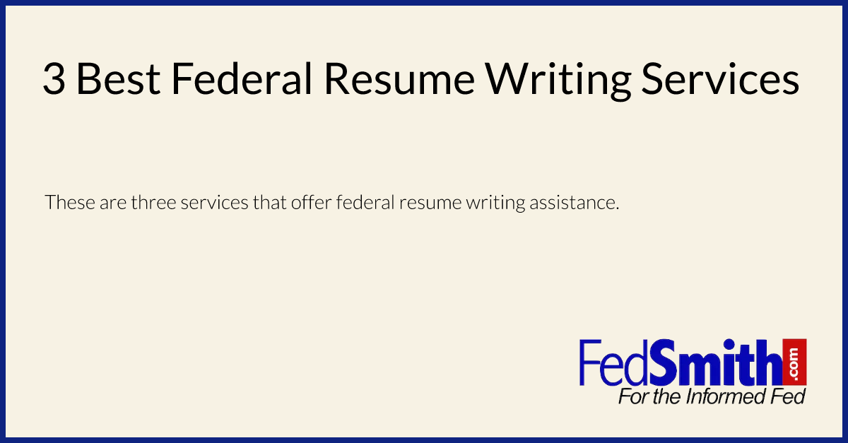 federal resume writing companies