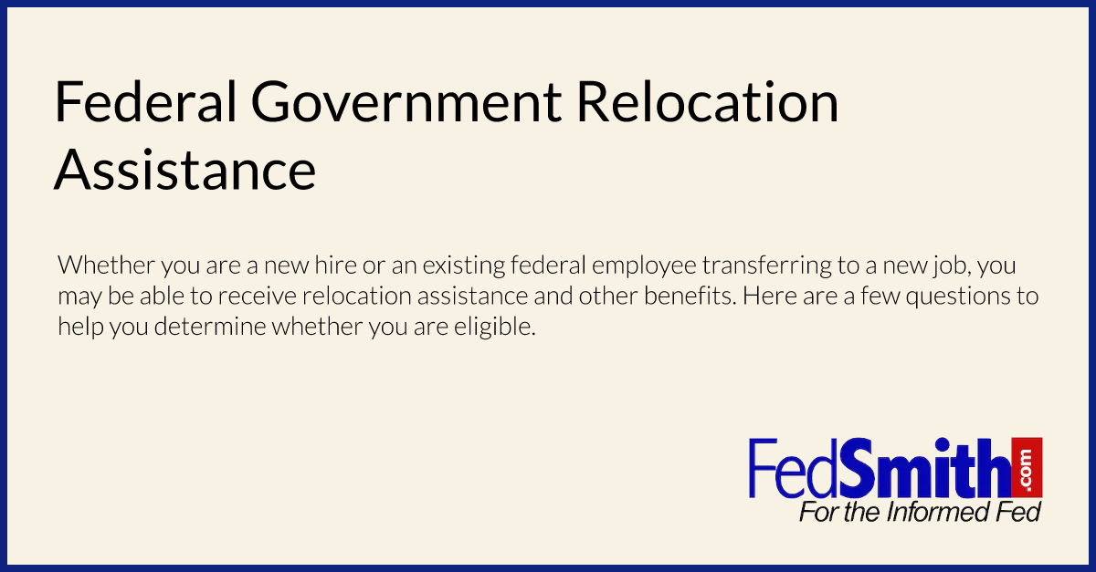 Federal Government Relocation Assistance