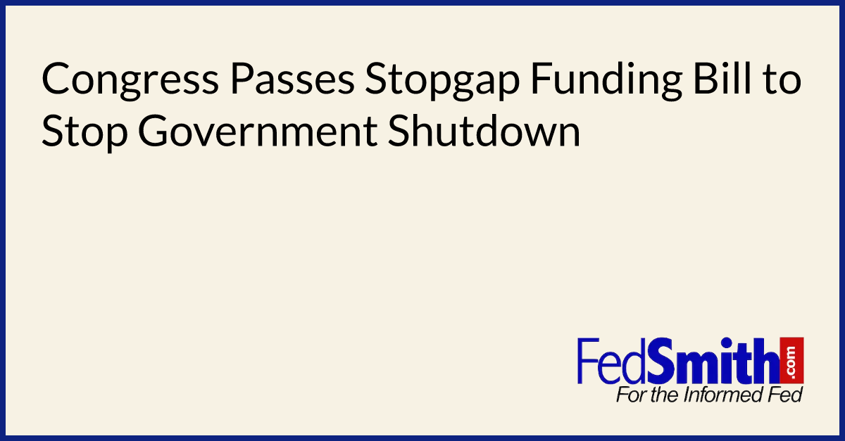 Congress Passes Stopgap Funding Bill To Stop Government Shutdown 7438