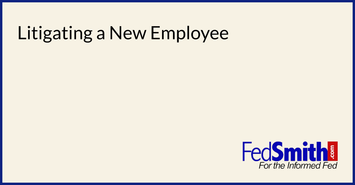 Litigating A New Employee