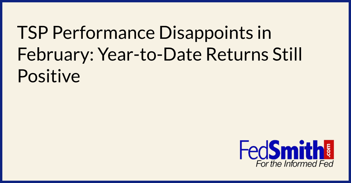 TSP Performance Disappoints In February YeartoDate Returns Still