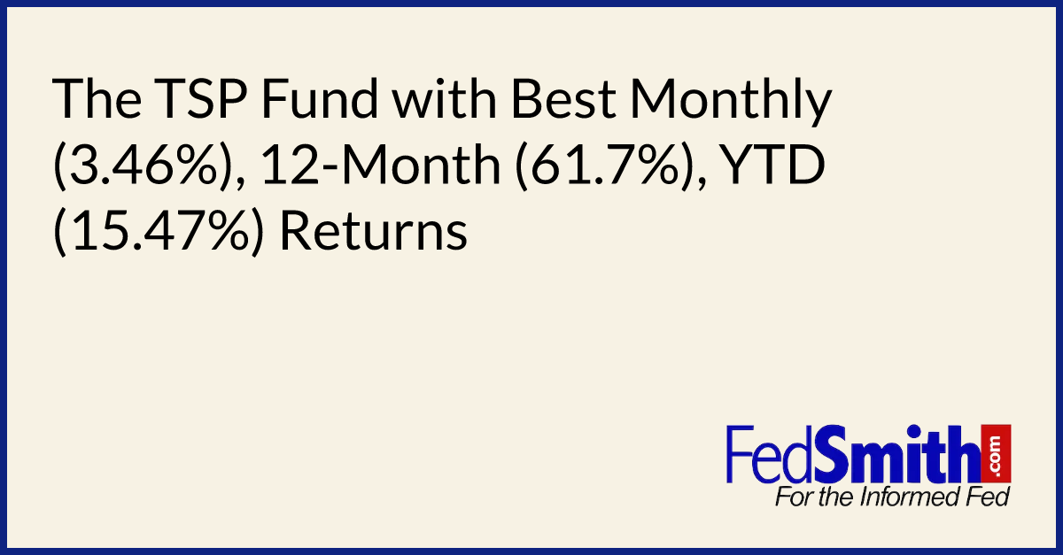 The TSP Fund With Best Monthly (3.46), 12Month (61.7), YTD (15.47